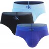 Calvin Klein - slipy 3PACK Graphic monogram cotton stretch blue / black tones-M (81-86 cm)