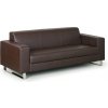 Kožená sedacia súprava PRIMATOR, trojmiestna, hnedá