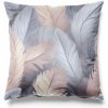 Soovi Home Obliečka na vankúš Feather Mist – pierka v ružovomodrých tónoch, nežný dizajn Veľkosť: 40x40 velúr