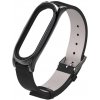 Xiaomi Mi Band 3/4/5/6 Kožený style remienok Farba: Čierna MBSCZ-5KO02