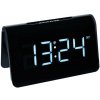 60.2543.02 TFA ICON Digitálny rádiom riadený budík s veľkými LED číslami, čierno-biely