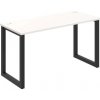 Hobis Pracovný stôl UNI O, 140x75,5x60 cm, biela/čierna