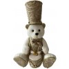 Vianočný medvedík sediaci s bubnom 33cm