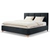 Wilsondo Manželská čalúnená posteľ s úložným priestorom Sofira 180x200 - čierna