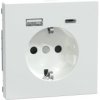 Zásuvka Schuko 230V s USB A+C konektory 3A, System-M, active (Schneider)