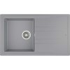 TEKA Stone 50 B-TG 1B 1D MG Tegranit drez s odkvapávaciou plochou, obojstranný, horná montáž, 860 x 510 mm, šedá metalická, 115330014