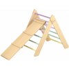 BusyKids Montessori piklerové trojúhelník s prknem pastelový