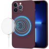 Techsuit SoftFlex MagSafe kryt na iPhone 13 Pro Max – slivkovo červený