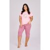 2XL-3XL pyžamo Taro Isla 3414 W25 ružová XXL