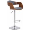 Design-Shop Barová stolička King, drevo orech - Sivá