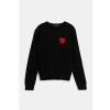 SVETER KARL LAGERFELD HEARTS LSLV KNIT TOP BLACK