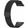 Oceľový náramok Ricardo 26mm (pro Garmin Fenix 8/7X/6X (51mm), Tactix aj.), milánsky, čierny, QuickFit