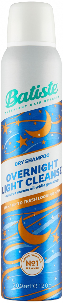 Batiste Overnight Light Cleanse suchý šampon 200 ml