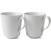 Royal Copenhagen Porcelánový hrnček White Fluted 380 ml – set 2 ks
