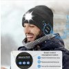 Hudobná čiapka Bluetooth s predným LED svetlom