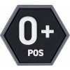 Gumová nášivka 101 Inc krv Hexagon 0 POS - čierna