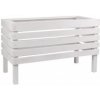 TIN TOURS Drevený kvetináč na nožičkách 64x30x39cm biely