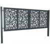 EKOfence Dizajnová brána FLORA 2kr. 3800x1500mm antracit so plotový stĺpikmi 16321