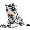 Plyšový tiger biely, 46 cm