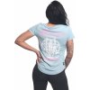 Yakuza dámske tričko FAITH CURVED Crew Neck DYE GSB 23128 sterling blue