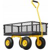 SucceBuy Záhradný vozík 2V1 Nosnosť 226,80KG Žltý+Čierny Z ocele Q235