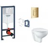 Grohe Rapid SL - Set predstenovej inštalácie, klozetu, dosky SoftClose, tlačidla Skate Cosmopolitan a súpravy na vhadzovanie tabliet, Cool Sunrise SANI11BB4154