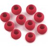 Plastové korálky matné s veľkým prievlakom 10x12 mm - (3) červená svetlá (700 ks)