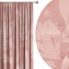 Soovi Home Zatemňovací záves Powder Leaf – jemný listový vzor v púdrovo ružovej Veľkosť: 140x270 na riasiaci pás