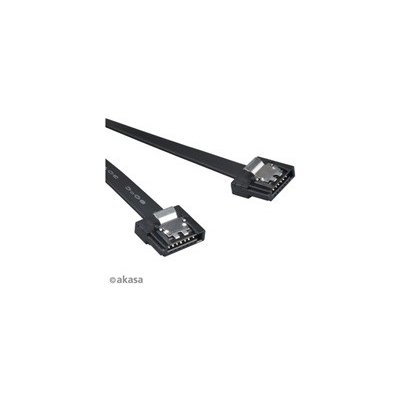 AKASA kabel Super slim SATA3 datový kabel k HDD,SSD a optickým mechanikám, černý, 15cm