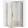 REA/S - Sprchová kabína Rapid Swing Brush Gold Dvere: 90 x Sprchová zástena: 80 KPL-02500