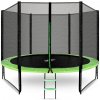 Trampolína 305 cm s vonkajšou ochrannou sieťou AGA SPORT PRO MRP1010LG - svetlozelená