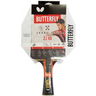 Butterfly ZHANG JIKE ZJX6 Raketa na stolný tenis, čierna, os