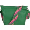NovaKabelka.sk Prisca Verde Chiaro s prídavným popruhom kožená talianska crossbody kabelka zelená
