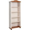 Biela/v prírodnej farbe knižnica z borovicového dreva 70x181 cm Ella – Støraa