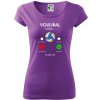 Volejbal volá - Dámske tričko Pure - XL ( Fialová )