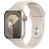 Apple Watch Series 9 41mm Cellular Hvězdně bílý hliník s hvězdně bílým sportovním řemínkem - S/M