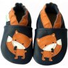 Hopi Hop Kožené capáčky Barefoot Veľ. M (6-12 mes.) Lišiačik modrej