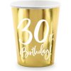 Papierové kelímky k 30. narodeninám - zlaté 6ks