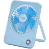 Aigostar B.V. Aigostar - Stolný nabíjací ventilátor 5W/5V 3600mAh USB modrá AI1562 + záruka 3 roky zadarmo