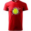 Tenisová loptička v triku - Klasické pánske tričko vyššej gramáže - XL ( Červená )