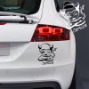 INSPIO Nálepka na auto - Čertica vlastná farba z výberu