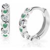 Cutie Jewellery Zlaté detské náušnice krúžky C3339B-Green