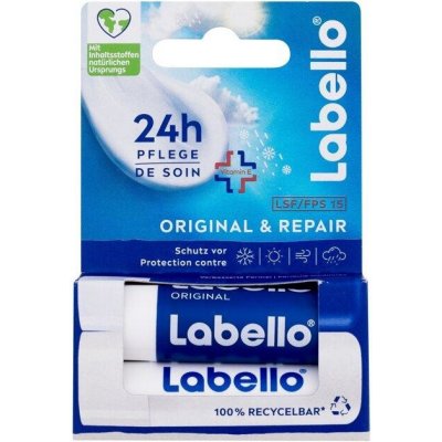 Labello 24h Moisture Lip Balm Original + Repair U Balzam na pery 4,8 g