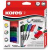 Kores Magnetická stierka a popisovače na biele tabule 1-3 mm 4 farby