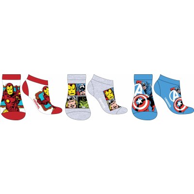 Avengers Chlapčenské členkové ponožky mix farieb