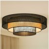Brilagi Brilagi - LED Stropné svietidlo DAKOTA LUNETA LED/12W/230V pr. 60 cm čierna/ratan BG1127 + záruka 3 roky zadarmo + záruka 3 roky zadarmo
