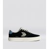 NAIOCA Black Suede Ivory Logo Washed Blue Sneaker