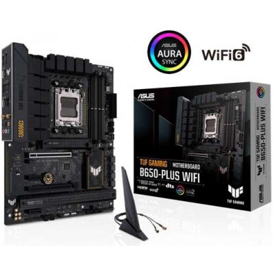 Základná doska Asus - AMD TUF GAMING B650-PLUS WIFI AM5 (B650, ATX, 4xDDR5 6400+MHz, 4xSATA3, 3x M.2, HDMI+DP) ASUS