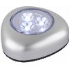 GLOBO 31909 FLASHLIGHT Pushlight orientačné svietidlo LED vrátane batérií 3xAAA, strieborná