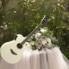 Yamaha APX600 Vintage White Elektroakustická gitara Jumbo